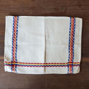 Vintage Hand Towel Multicolor Weave 16x11 Inch